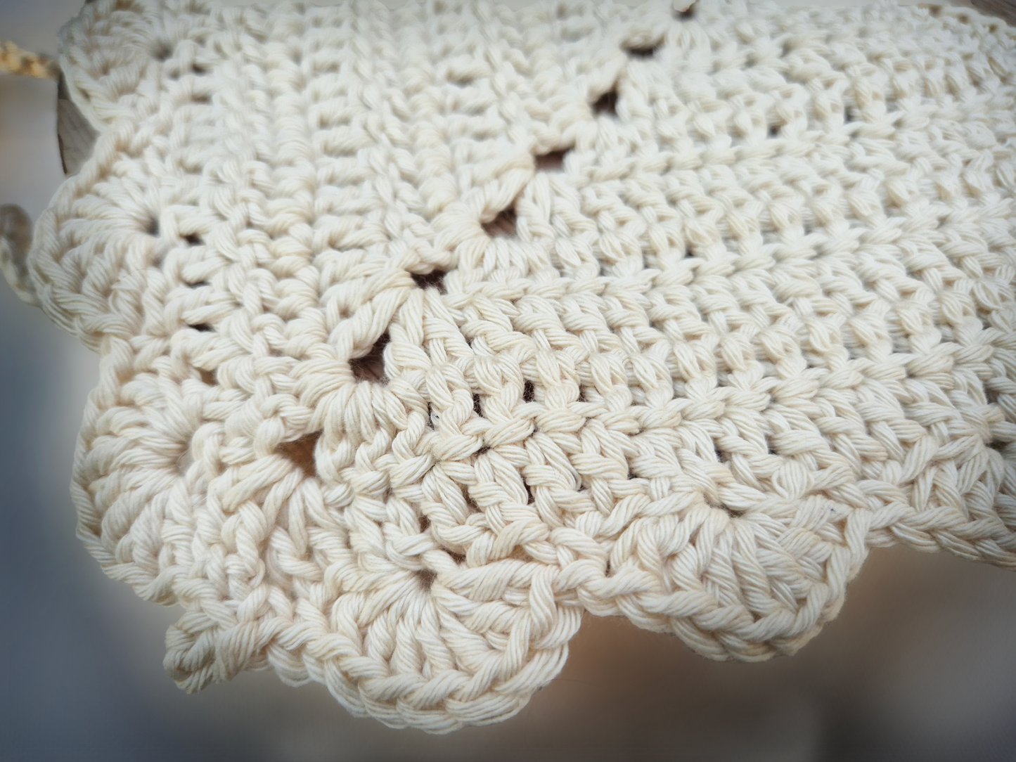 Handmade Crochet Bandana | 100% Cotton | Slow Fashion Boho Hair Accessory