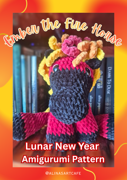 Ember the Fire Horse | Lunar New Year Amigurumi Crochet Pattern (PDF)