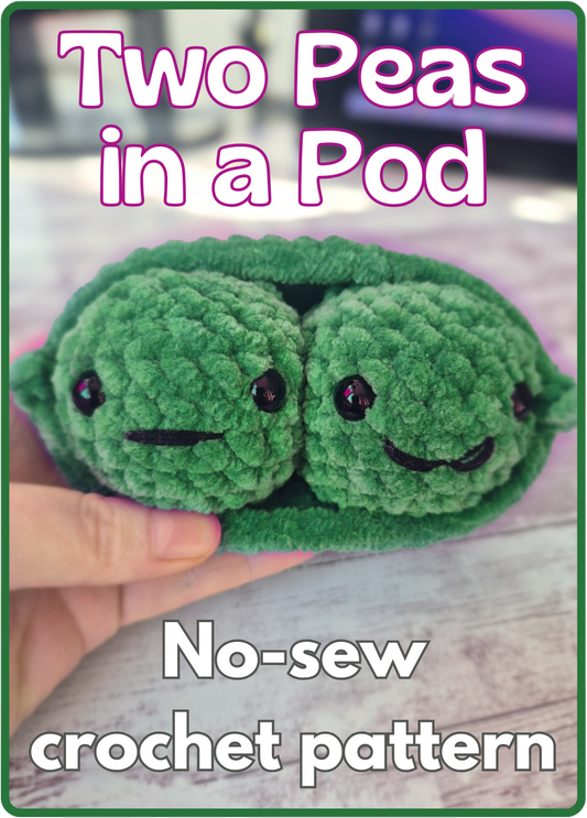 Two Peas in a Pod Crochet Pattern | No-Sew Amigurumi (PDF Download)