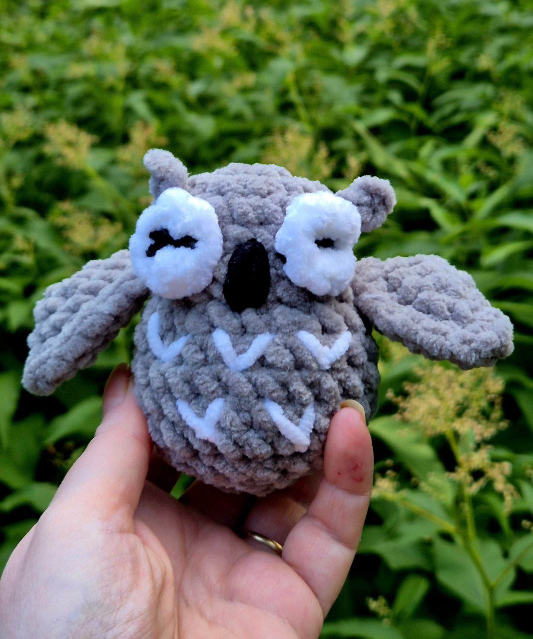 Mini Plush Crochet Owl | Handmade Amigurumi Soft Toy